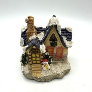K's Collection Christmas Vintage House w/ Snowman #729590 4" X 3" Collectible